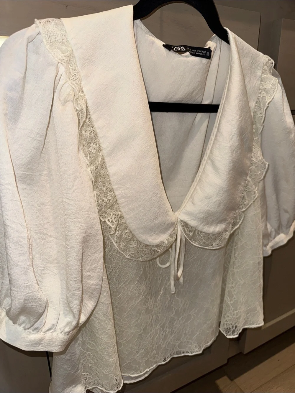 Zara blouse cream